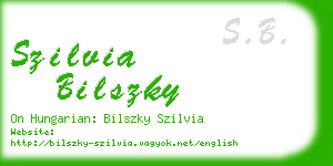 szilvia bilszky business card